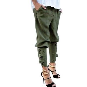 NWT green Cargo Pants Buckle Leggings